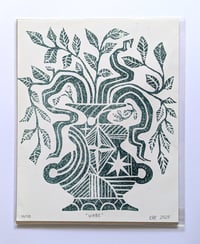 "Vase" Lino Print 