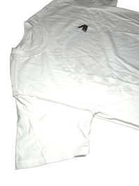Image 3 of Destruction Logo "Cut & Sew" Cotton T-Shirt - White