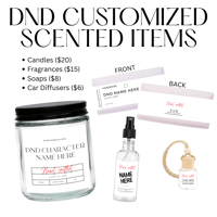 Image 1 of DND Customized Character Scented Items