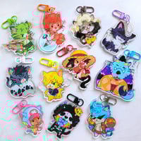 Image 1 of One Piece Cat Acrylic Keychain