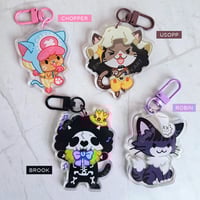 Image 3 of One Piece Cat Acrylic Keychain
