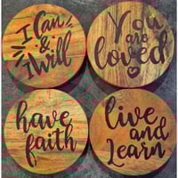 Image 3 of Native bird coasters with coaster cradle