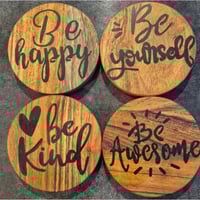 Image 4 of Native bird coasters with coaster cradle