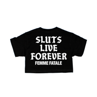 Image 1 of SLUTS LIVE FOREVER CROP-TOP