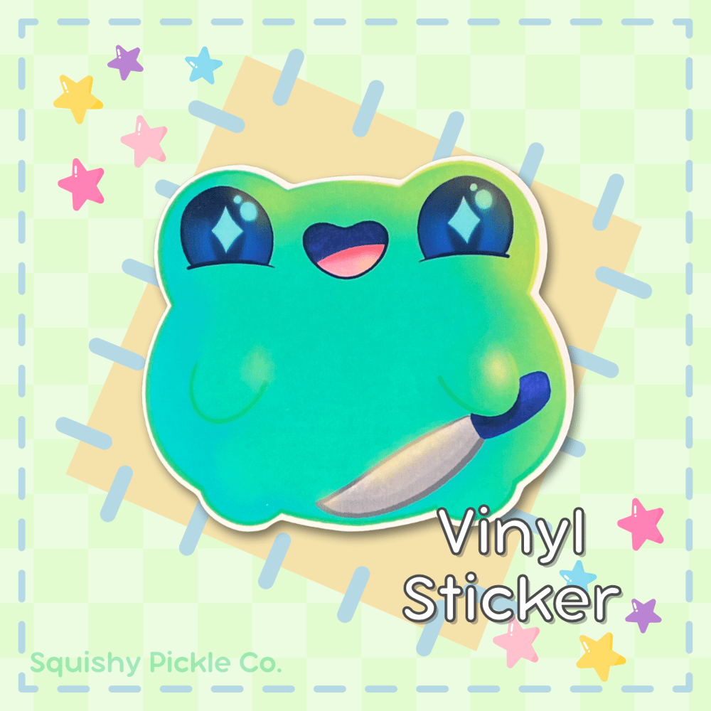 Image of Danger Frog - Waterproof Vinyl Sticker