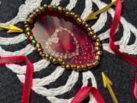 Image 5 of Sacred Heart Reliquary Rib Cage Embroidery Hoop