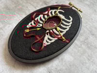 Image 7 of Sacred Heart Reliquary Rib Cage Embroidery Hoop