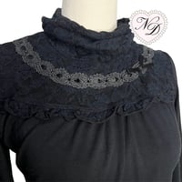 Image 2 of Axes Femme Black Bow Babydoll Top