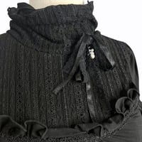 Image 2 of Axes Femme Black Ribbon Babydoll Top