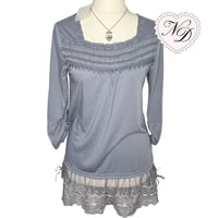 Image 1 of Axes Femme Blue Lace Babydoll Top