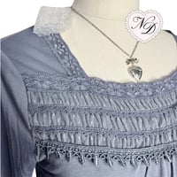 Image 2 of Axes Femme Blue Lace Babydoll Top