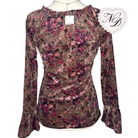 Image 3 of L'EST ROSE Floral Velvety Top