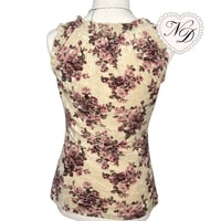 Image 3 of L'EST ROSE Cream Floral Velvety Top