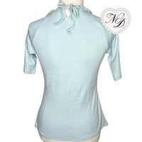 Image 3 of L'EST ROSE Blue Floral Print Top