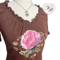 Image 2 of L'EST ROSE Brown Floral Print Top