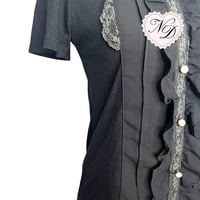 Image 4 of Axes Femme Black Buttoned Blouse Top