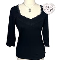 Image 1 of Axes Femme Black Lace Top