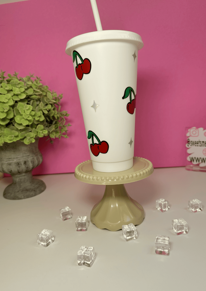 Image of 'Heart Cherries' 24oz Cold Cup