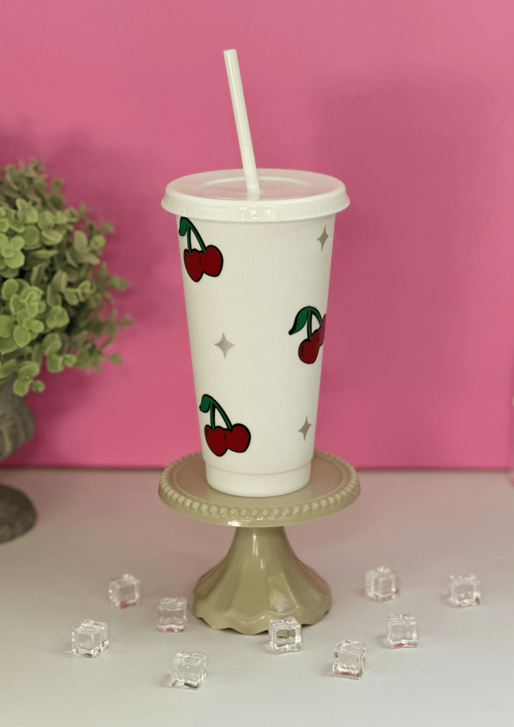 Image of 'Heart Cherries' 24oz Cold Cup