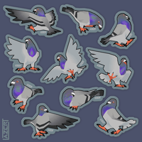 Image 1 of Low Poly Pigeon - Stickers