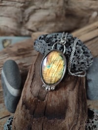 Image 3 of Yellow Labradorite & Silver Granulation