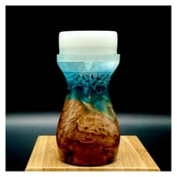 Image 1 of The Uiure Shaving Brush | Resin & Burl with a Flower