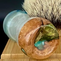 Image 4 of The Wunyju Banal Shaving Brush | Resin & Burl