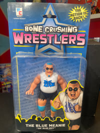 Image 1 of **IN STOCK** BLUE MEANIE Bone Crushing Wrestlers Series 1 Figure by FC Toys