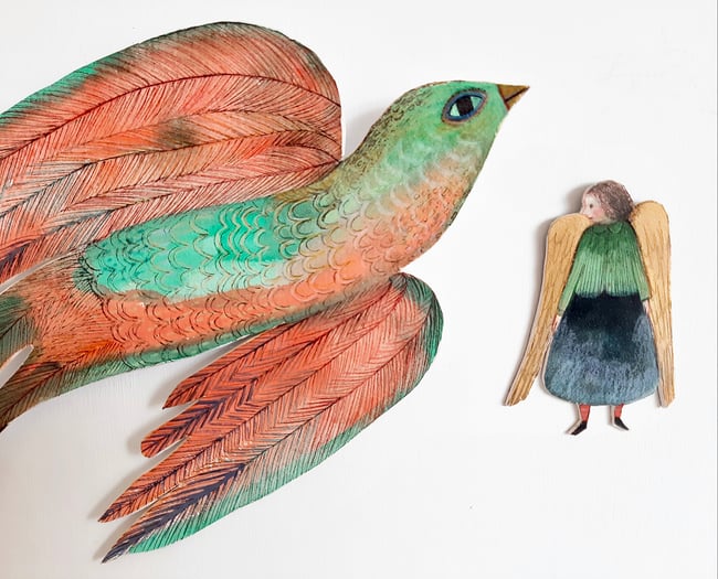 SALE Storybird ~ make your own story ~ wall hanging