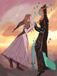 Princesses in Love Print (5 x 7)