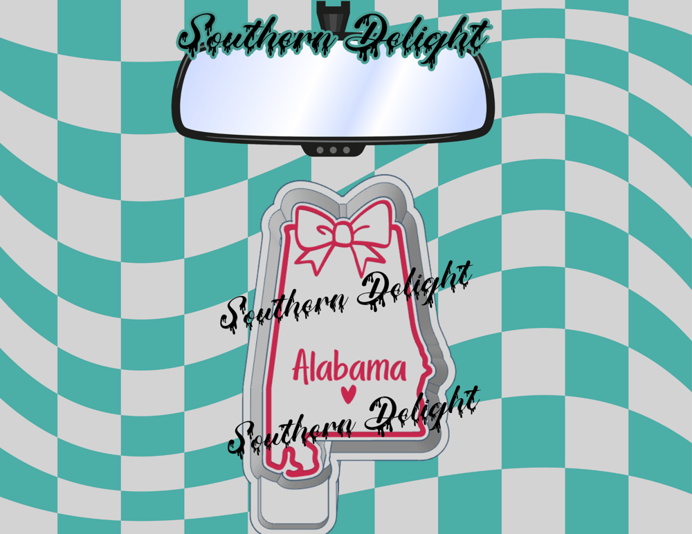 Image of Alabama w/ bow Freshie Mold