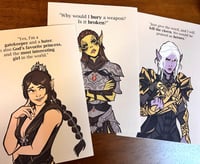 Image 1 of 5"x7" Baldur's Gate 3 Quote Print