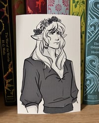 Image 1 of 5"x7" FFXIV Flower Crown Estinien Print