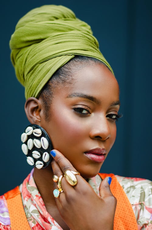 Image of Custom Zola Oversized Round Cowrie Shell Earrings