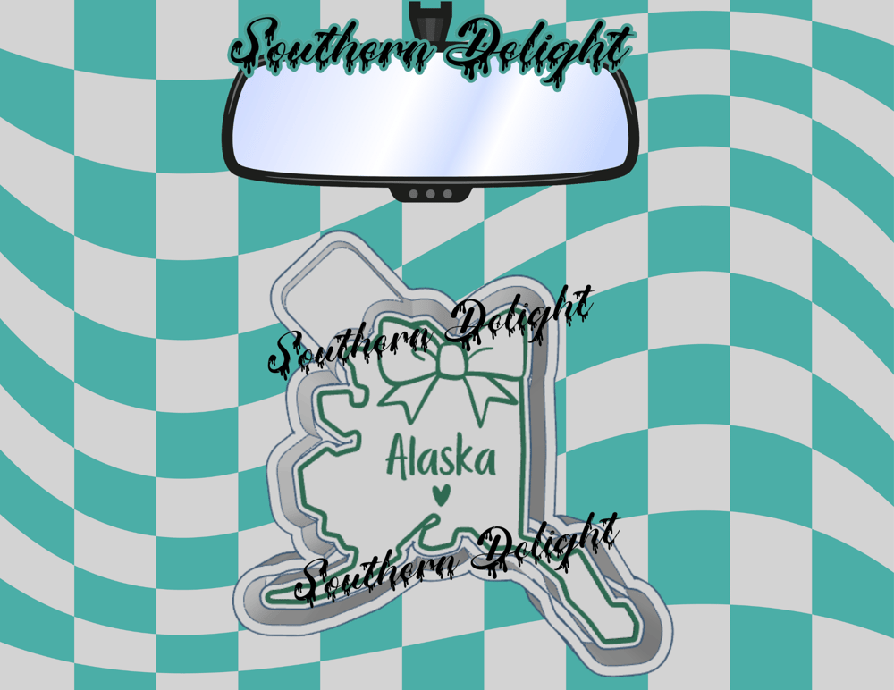 Image of Alaska w/ bow Freshie Mold