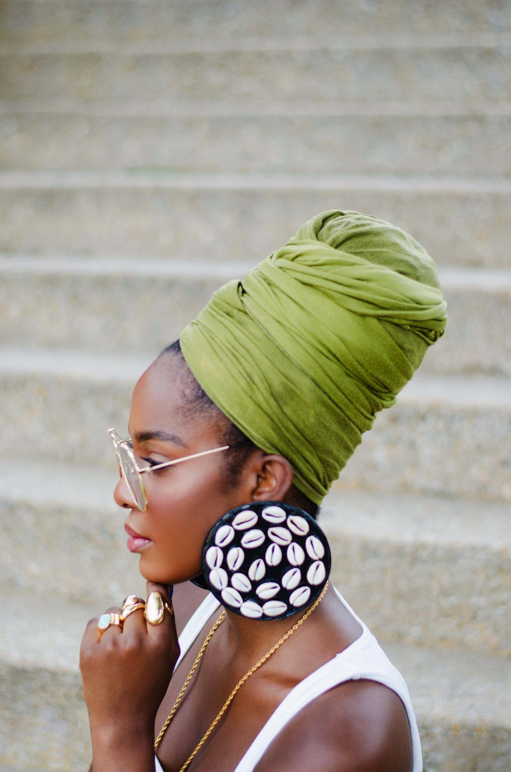 Image of Custom Zula XL Oversized Cowrie Shell Earrings