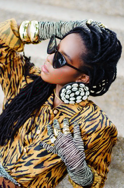 Image of Custom Zula XL Oversized Cowrie Shell Earrings
