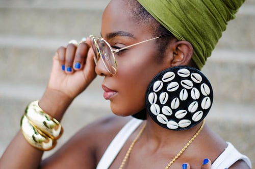 Image of Custom Zula XL Oversized Cowrie Shell Earrings