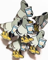 Image 1 of Pigeon in Timbs Enamel Pin