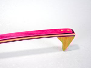 Image of Handmade Wooden Backscratcher, Spectraply Wood Pink Lady, Gift for her, Gift for Teacher