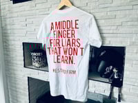 Image 2 of We Stand Fire hacktivist T-shirts 