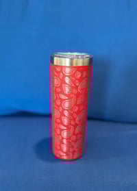 Image 1 of Insulated Skinny Stainless Steel Tumbler 20oz Travel Mug - Paisley in 2 Colors!!