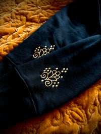 Image 4 of Black & Gold Embroidered • Cropped Jumper