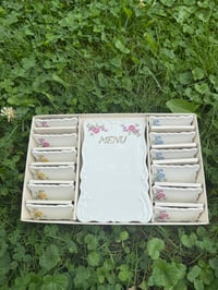Image 1 of girl dinner porcelain menu board & place cards