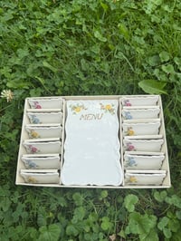 Image 2 of girl dinner porcelain menu board & place cards