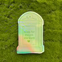 Image 5 of Business Casual Holographic Tombstone Sticker