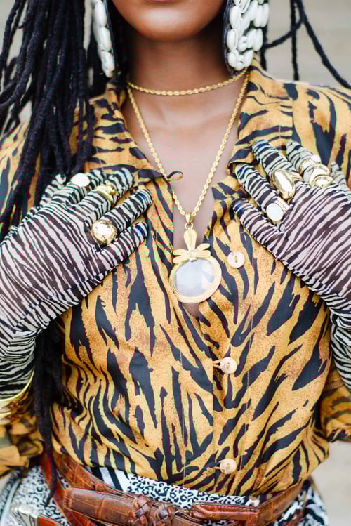 Image of Vintage 90's Maitha Magnifying Glass Pendant Necklace