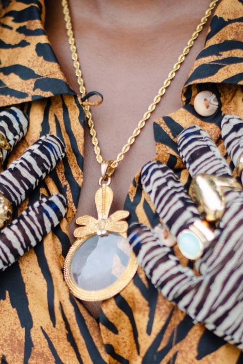 Image of Vintage 90's Maitha Magnifying Glass Pendant Necklace