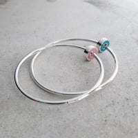 Image 2 of 'Golden Record' Bangle with Baby Pink Slider in Size Medium