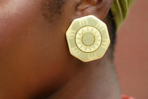 Image of Vintage Inca Stone Earrings